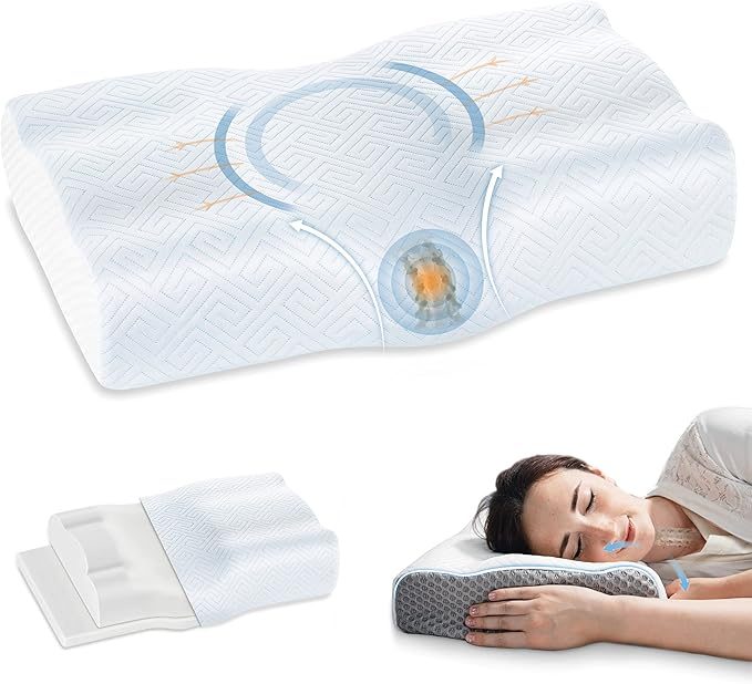 Almohada Elviros altura ajustable con motivo textil griego, 